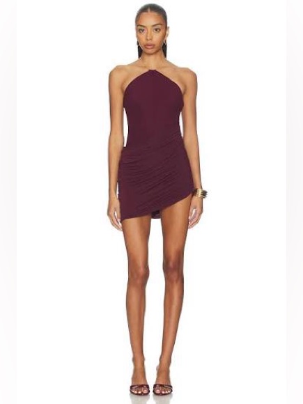 Ronny Kobo X Revolve X Fwrd Delphine Dress In Burgundy